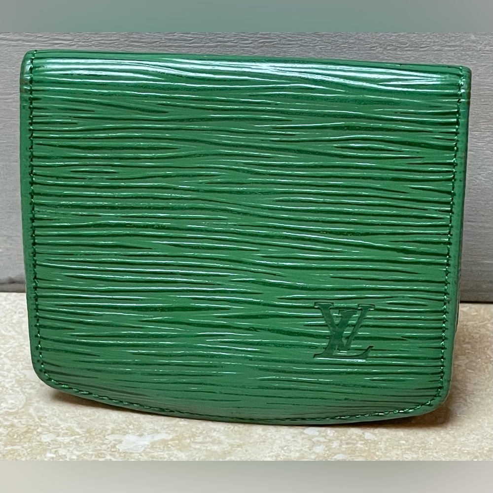 Louis Vuitton Textured Green Card Holder